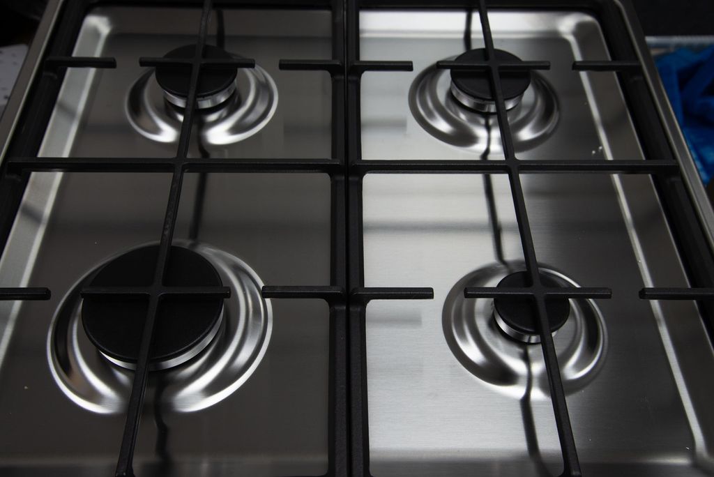 Gas Cook top with stainless steel surface